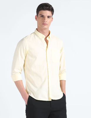 Buy Flying Machine Vertical Stripe Cotton Shirt - NNNOW.com