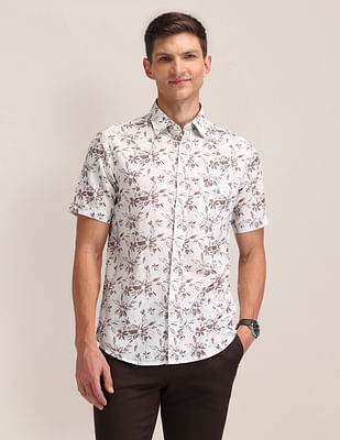 U S Polo Assn Tailored Fit Printed Shirt