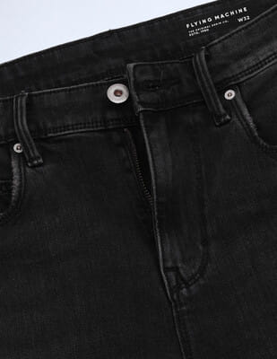 Buy Flying Machine Slash Slim Tapered Fit Black Jeans - NNNOW.com