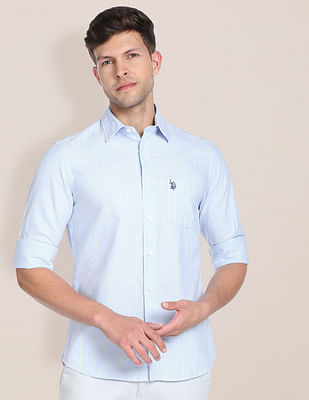 U S Polo Assn Iconic Oxford Stripe Shirt