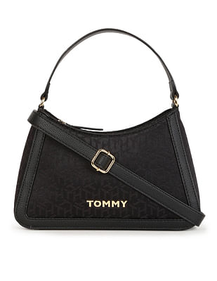 Tommy Hilfiger Tonal Monogram X-Body Hobo Bag