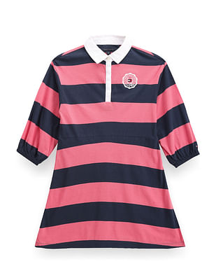 Tommy Hilfiger Kids Girls Varsity Rugby Dress