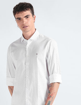 Tommy Hilfiger Circle Print Slim Oxford Shirt