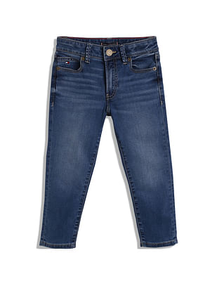 Tommy Hilfiger Kids Boys Mid Rise Straight Fit Jeans