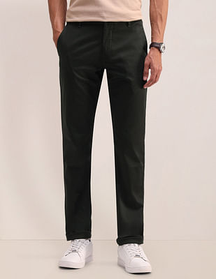 U S Polo Assn Austin Slim Fit Solid Trousers