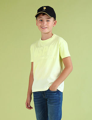 U S Polo Assn Kids Boys Brand Printed Regular Fit T-Shirt