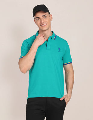 U S Polo Assn Tipped Collar Slim Fit Polo Shirt