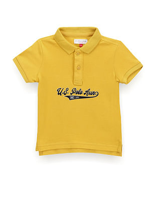 U S Polo Assn Kids Boys Flock Print Polo Shirt