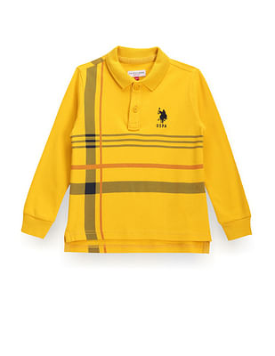 U S Polo Assn Kids Boys Placement Striped Polo Shirt