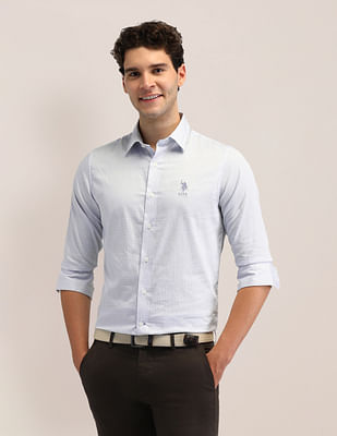 U S Polo Assn Tailored Fit Poplin Shirt