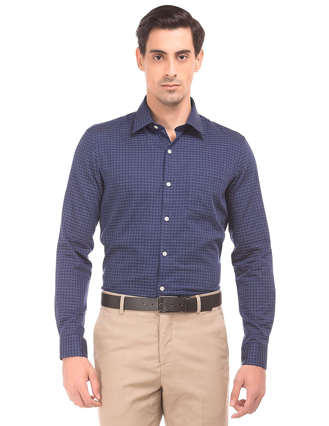 Buy Arrow French Placket Printed Shirt - NNNOW.com