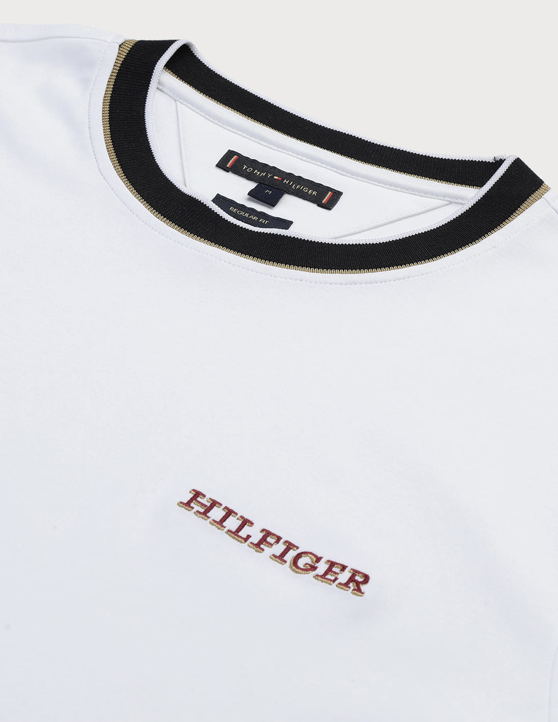 Buy Tommy Hilfiger Round Neck Collar Detail T-Shirt - NNNOW.com