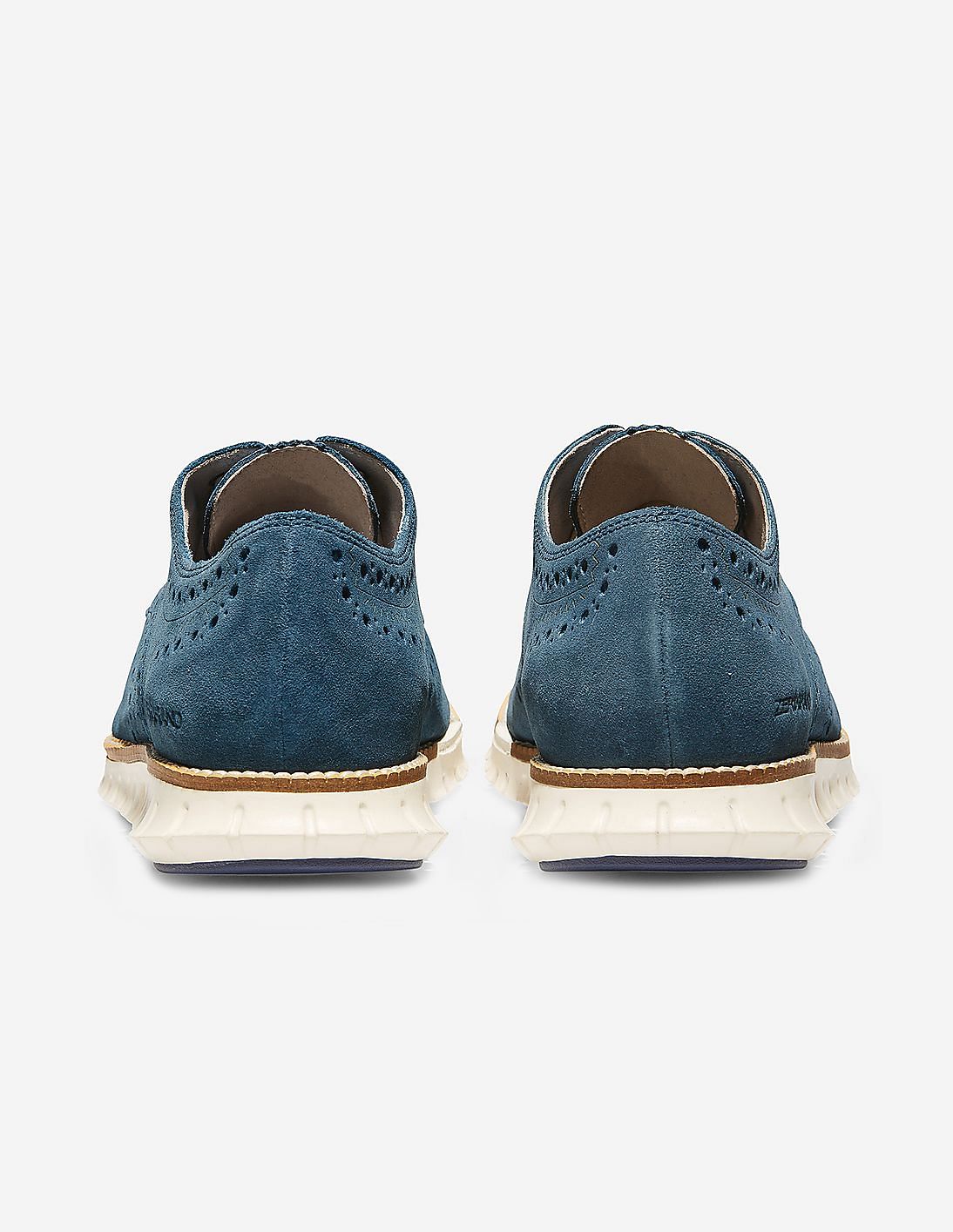 Buy Cole Haan Men Blue ZERØGRAND Wingtip Oxford - NNNOW.com