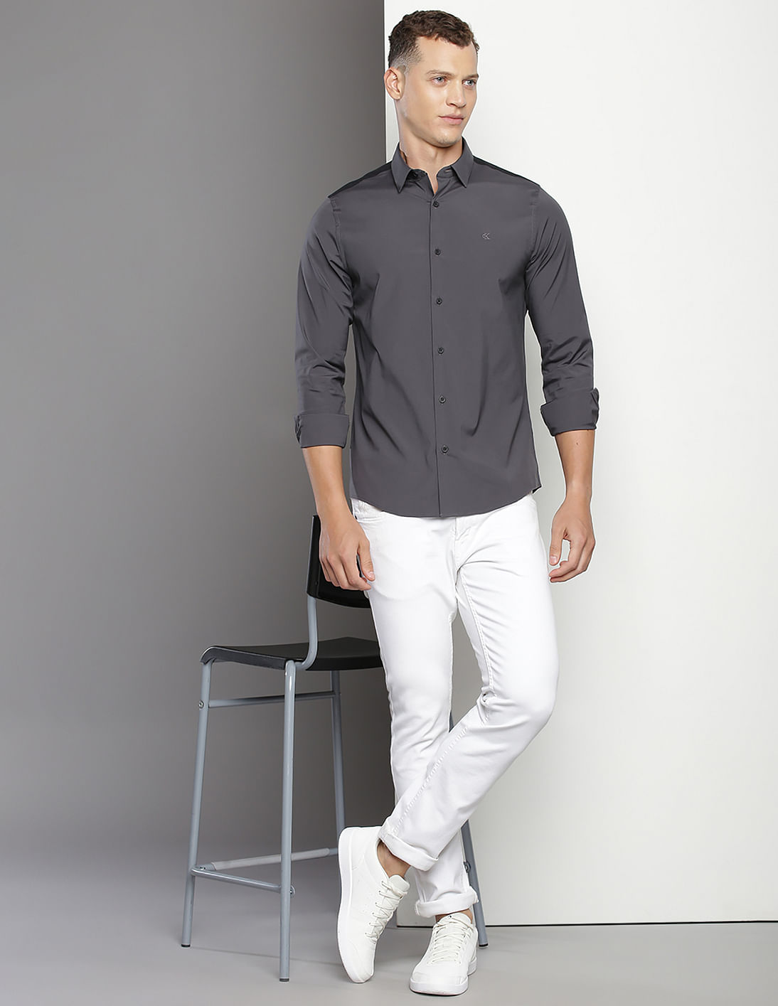 Buy Calvin Klein Colour Block Poplin Shirt - NNNOW.com