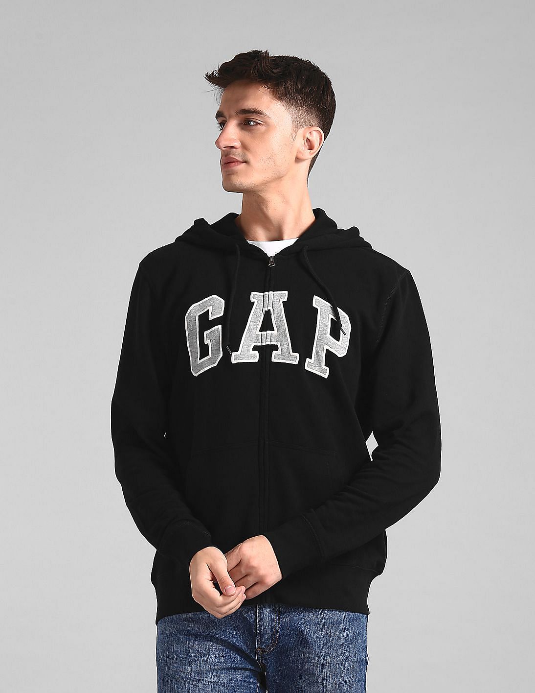 gap mens black hoodie