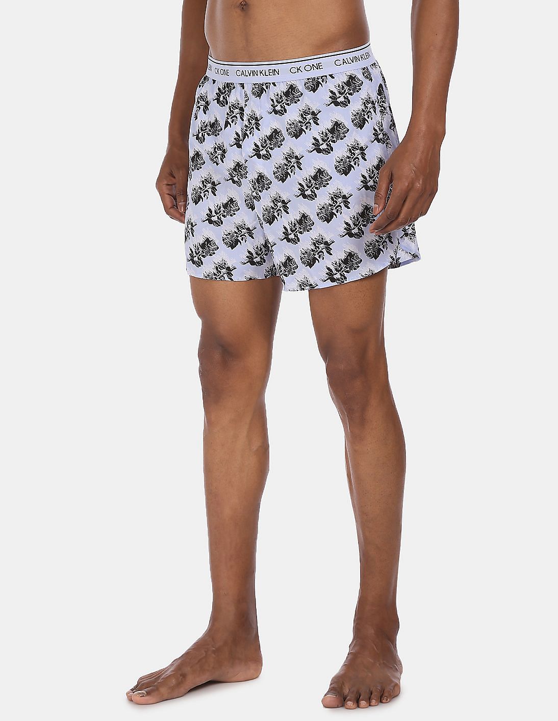Buy Calvin Klein Underwear Men Light Blue Logo Waist Rose
