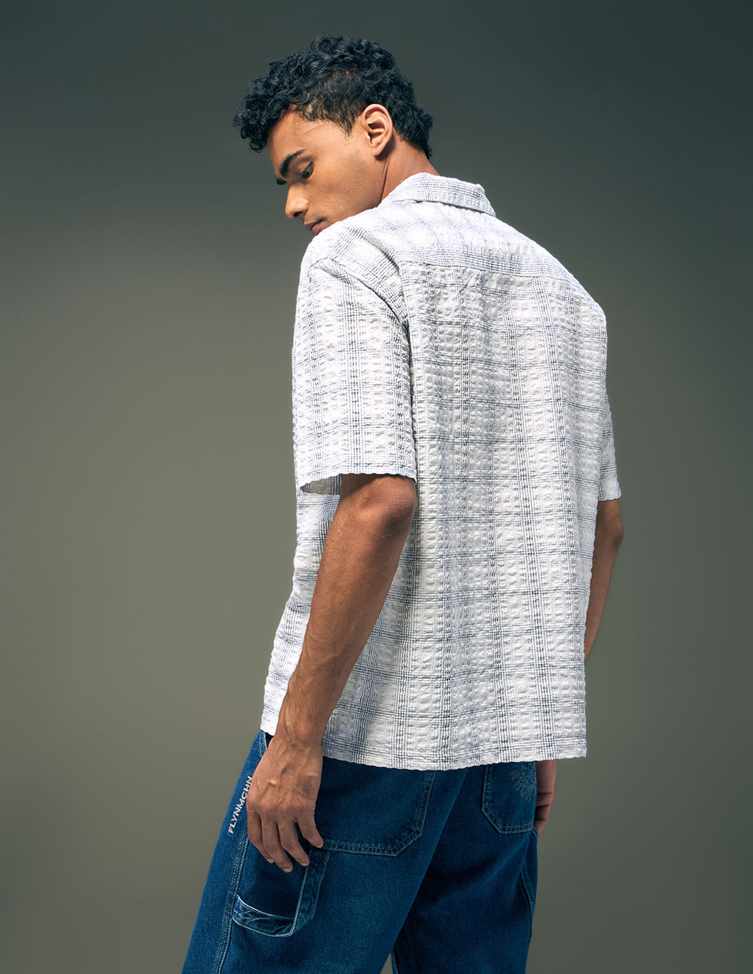 Buy Flying Machine Oversized Fit Seersucker Shirt - NNNOW.com