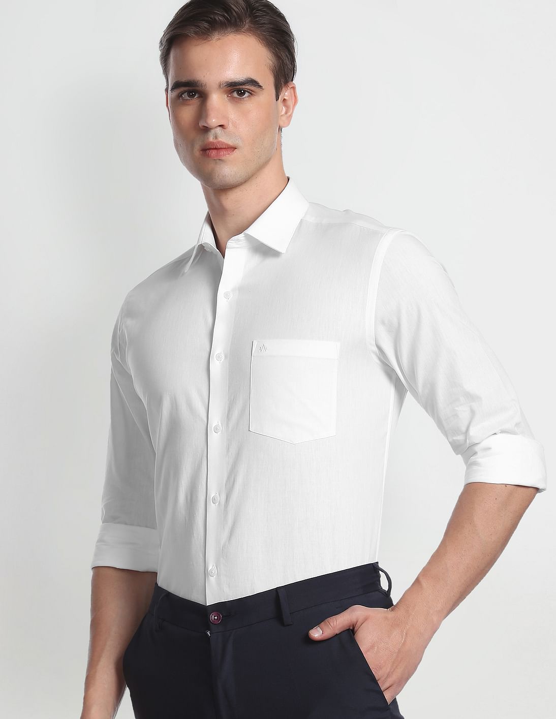 Buy Arrow French Placket Slim Formal Shirt - NNNOW.com