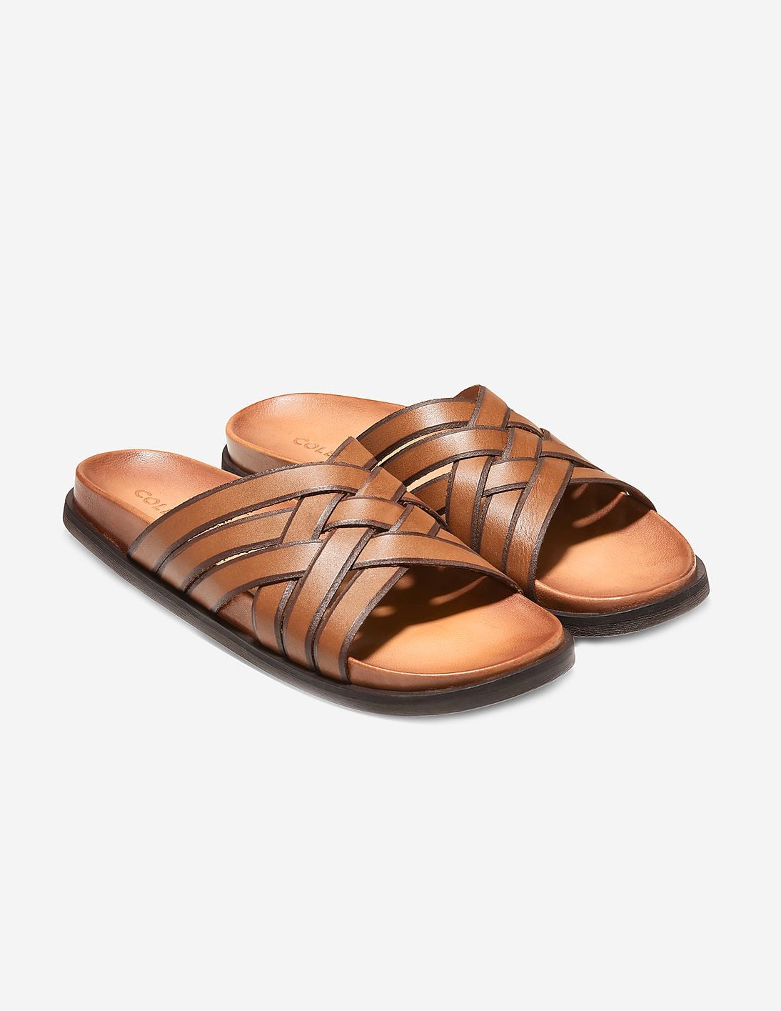 Buy Cole Haan Men Brown Feathercraft Slide Sandal - NNNOW.com display picture 1