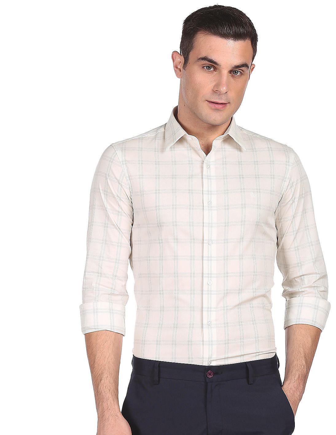 Buy Arrow Newyork Manhattan Slim Fit Check Formal Shirt - NNNOW.com