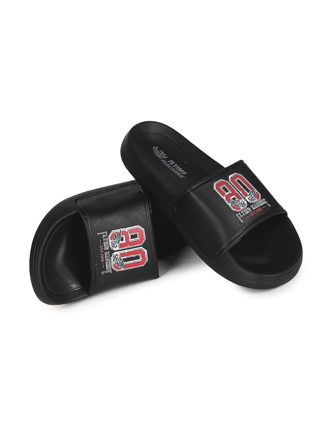 Buy Flying Machine Men Open Toe Brand Kyung Print Slides - NNNOW.com