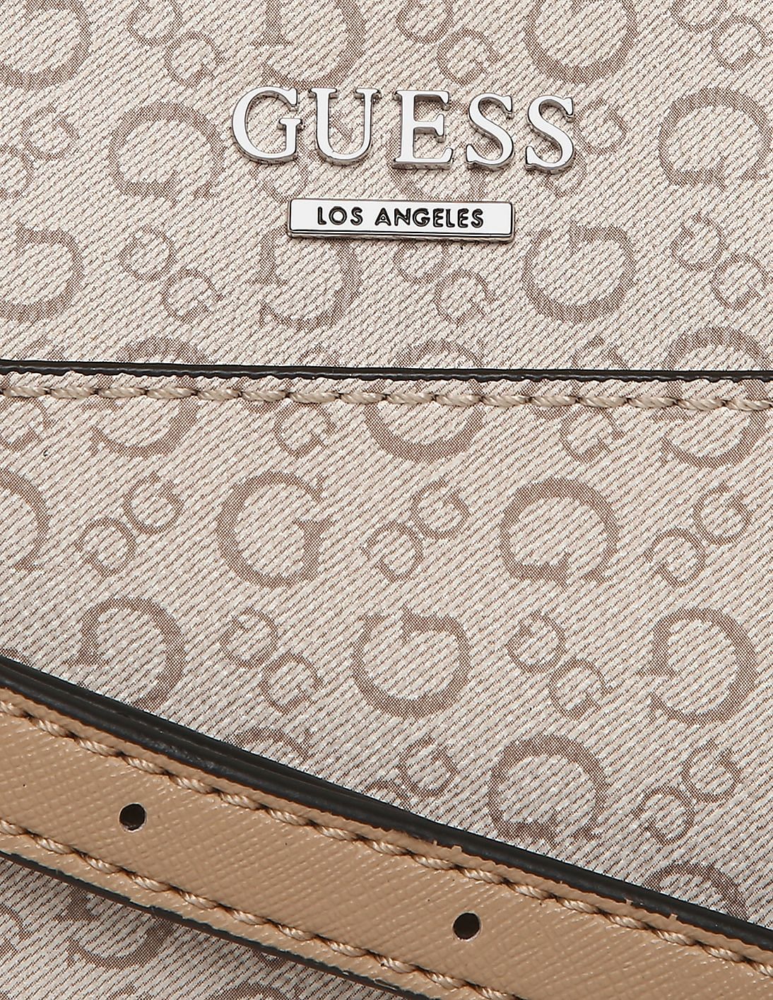 Buy GUESS Women Light Pink Printed Campos Mini Camera Crossbody Sling Bag -  NNNOW.com