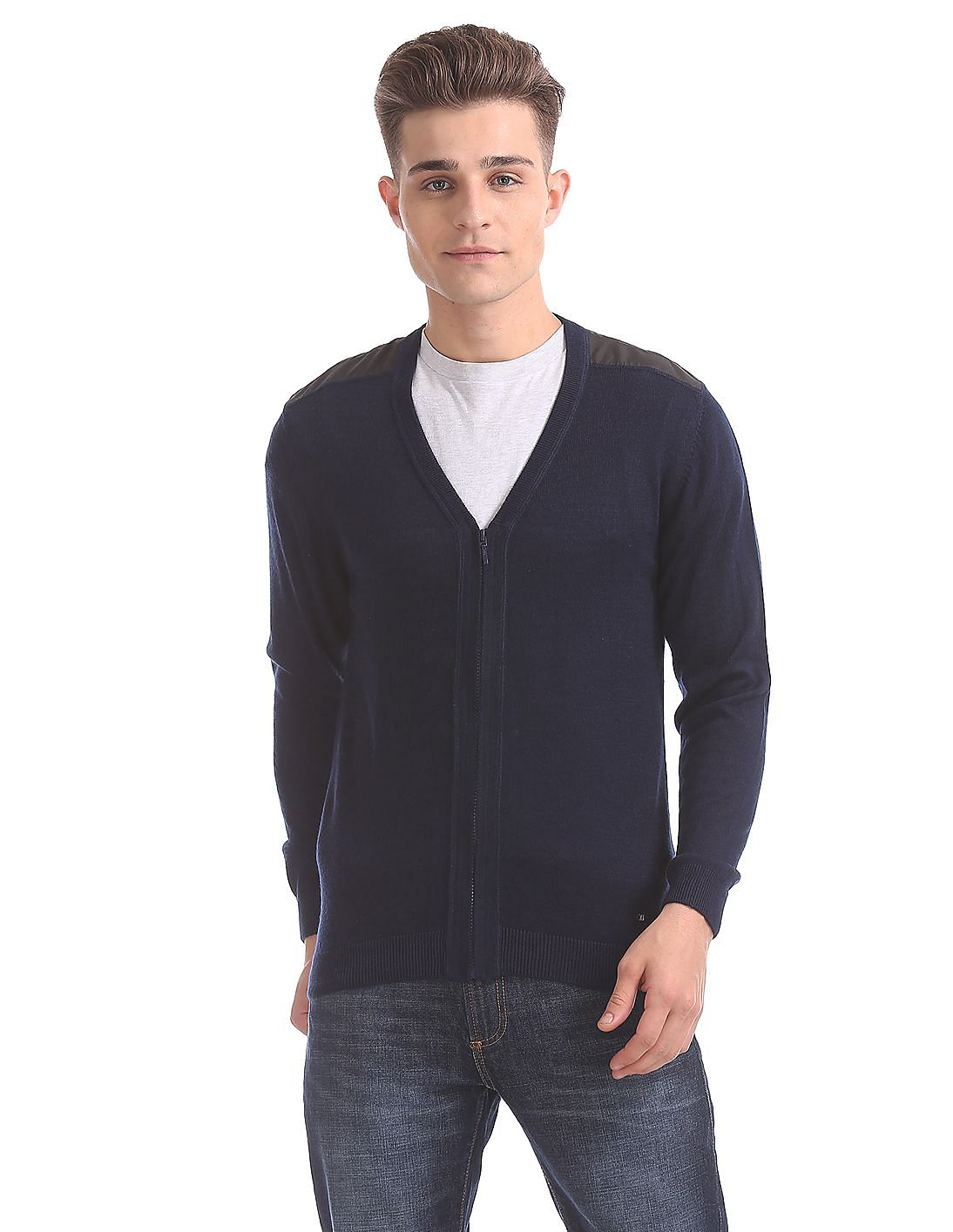 Buy Men Merino Wool Zip Up Sweater online at NNNOW.com
