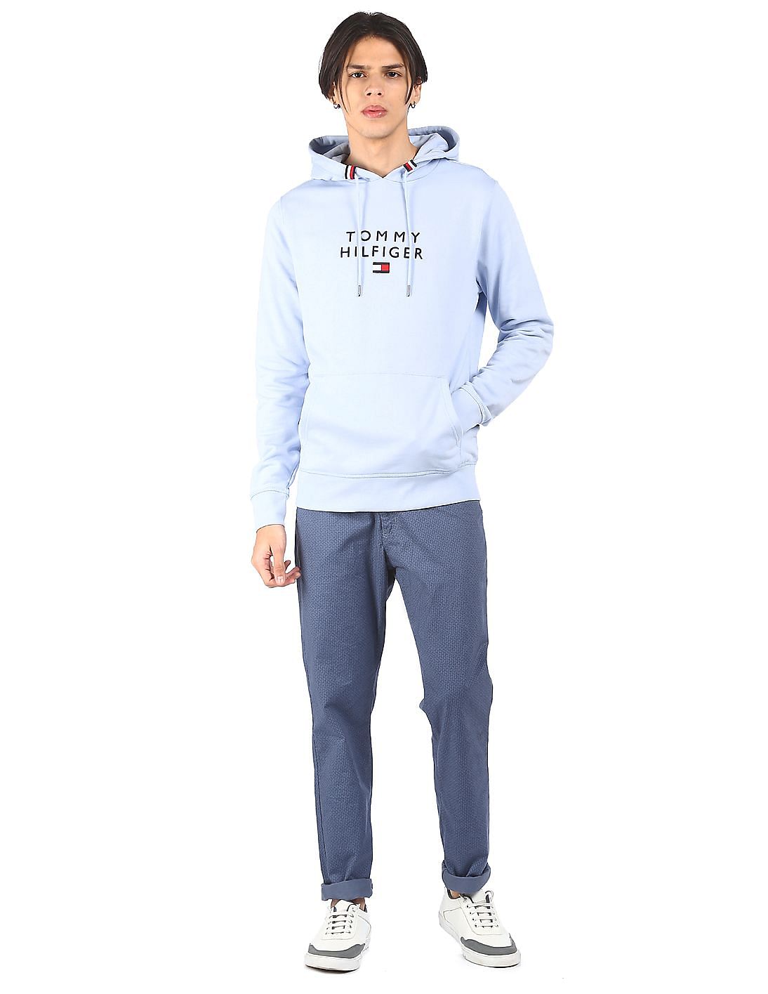 Light blue tommy hilfiger on sale hoodie