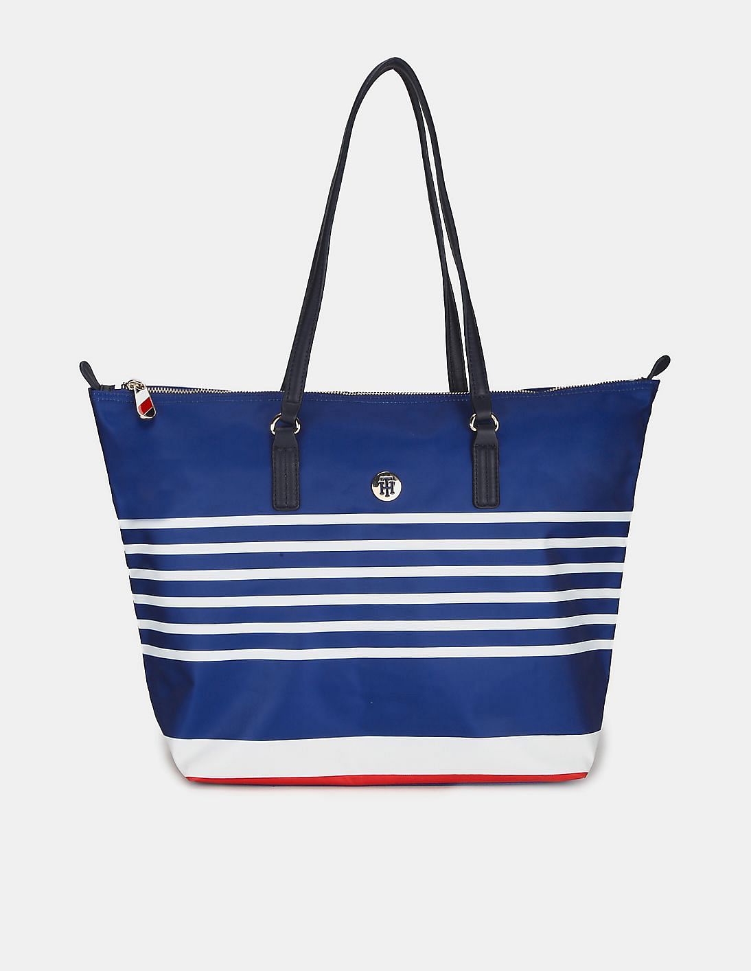 Buy Tommy Hilfiger Women Blue Poppy Breton Stripe Tote Bag - NNNOW.com
