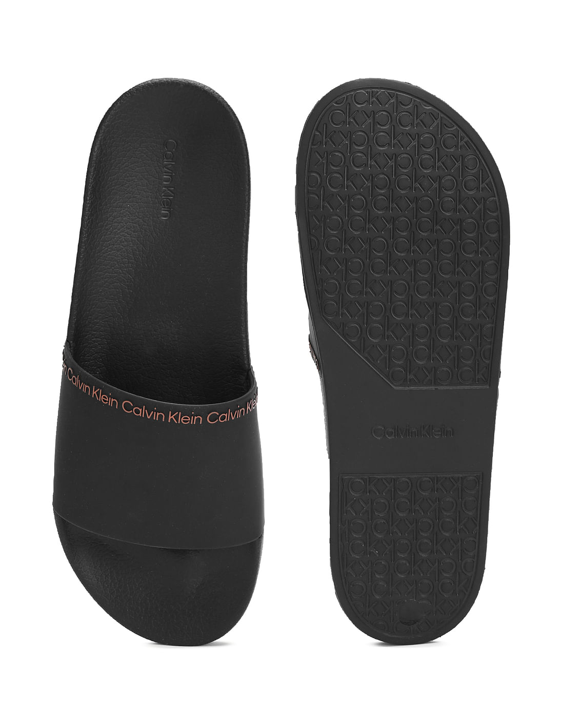 Buy Calvin Klein Men Solid Pool Slides NNNOW