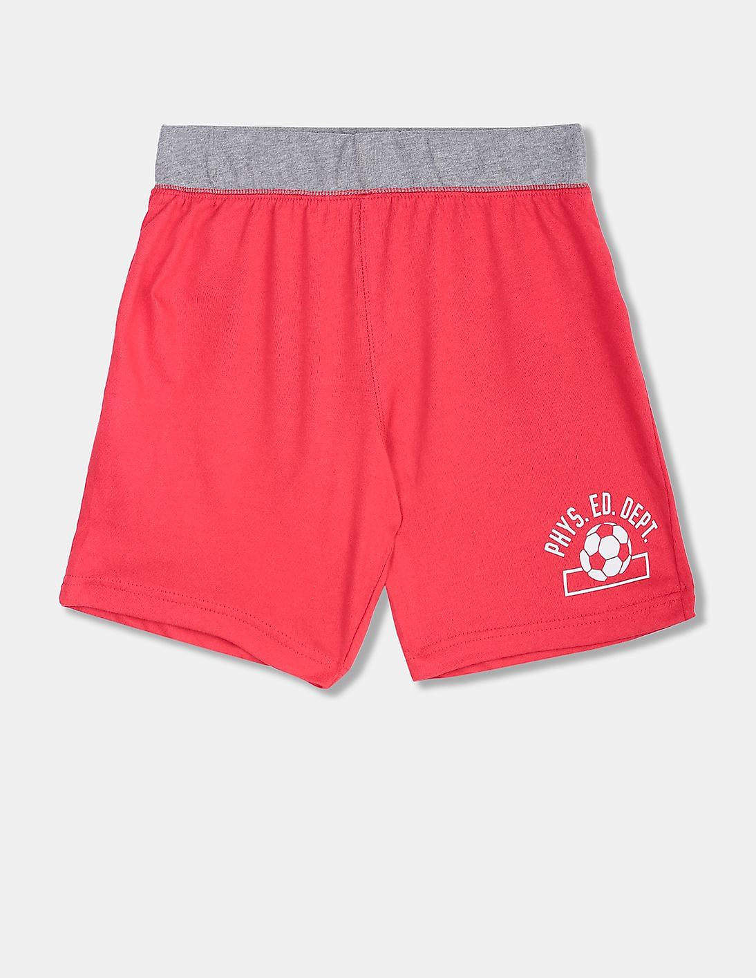 Buy The Children's Place Boys Red Elasticized Waist Solid Knit Shorts ...