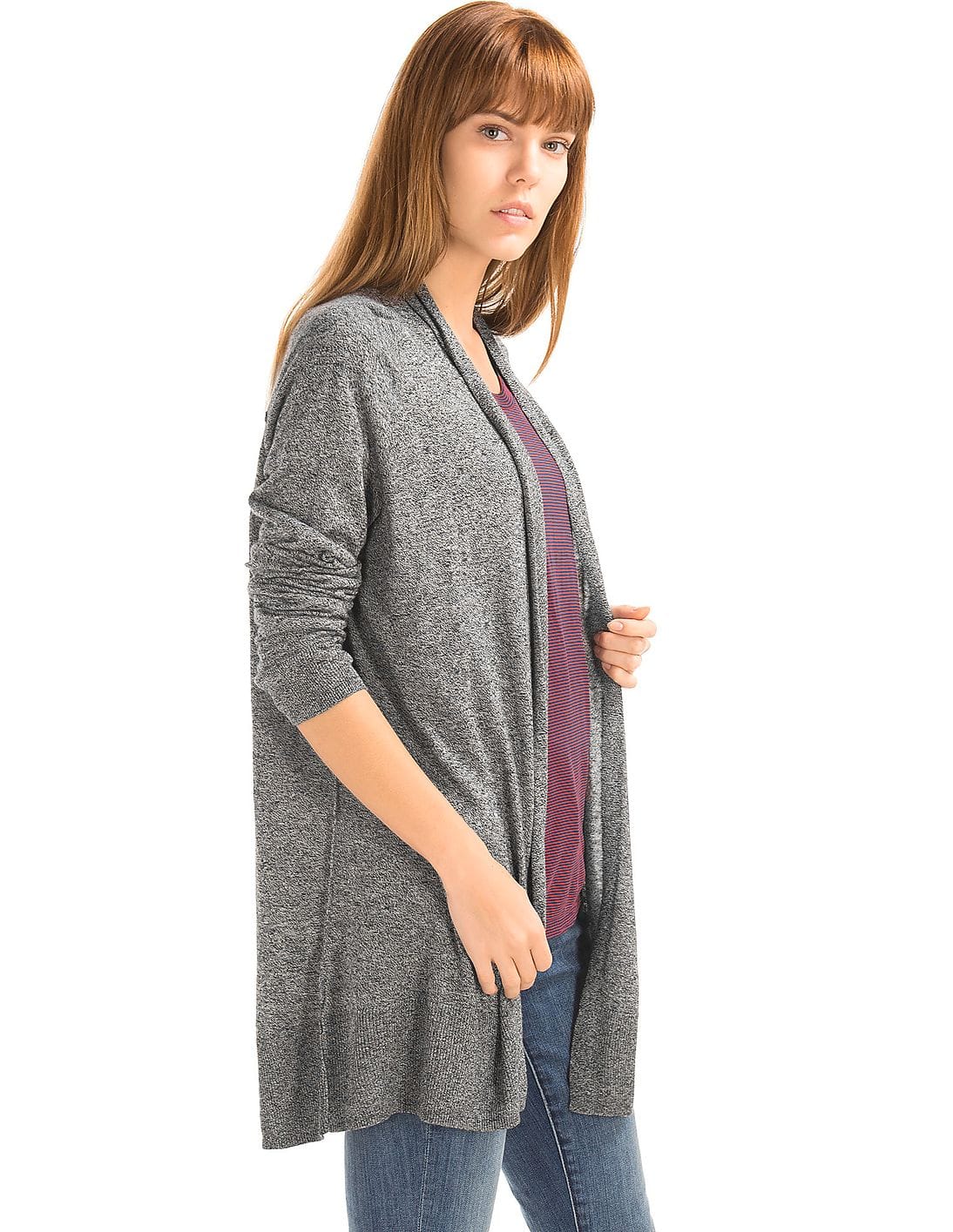Buy GAP Women Women Grey Easy Open Front Cardigan - NNNOW.com