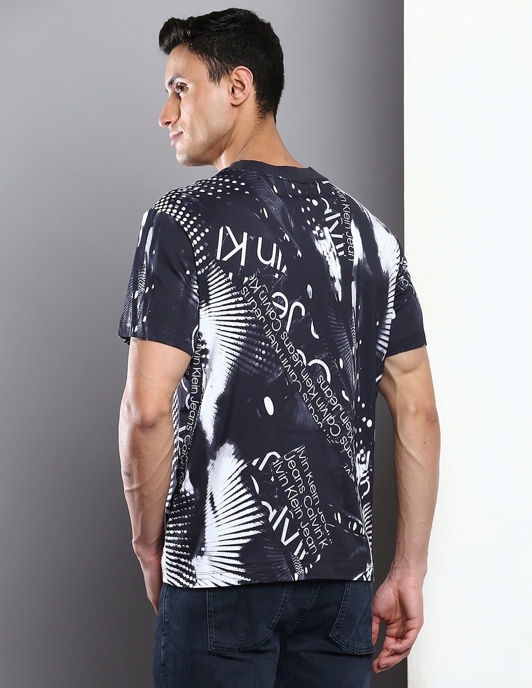 Buy Calvin Klein Jeans Disrupted Logo All-Over Print T-Shirt