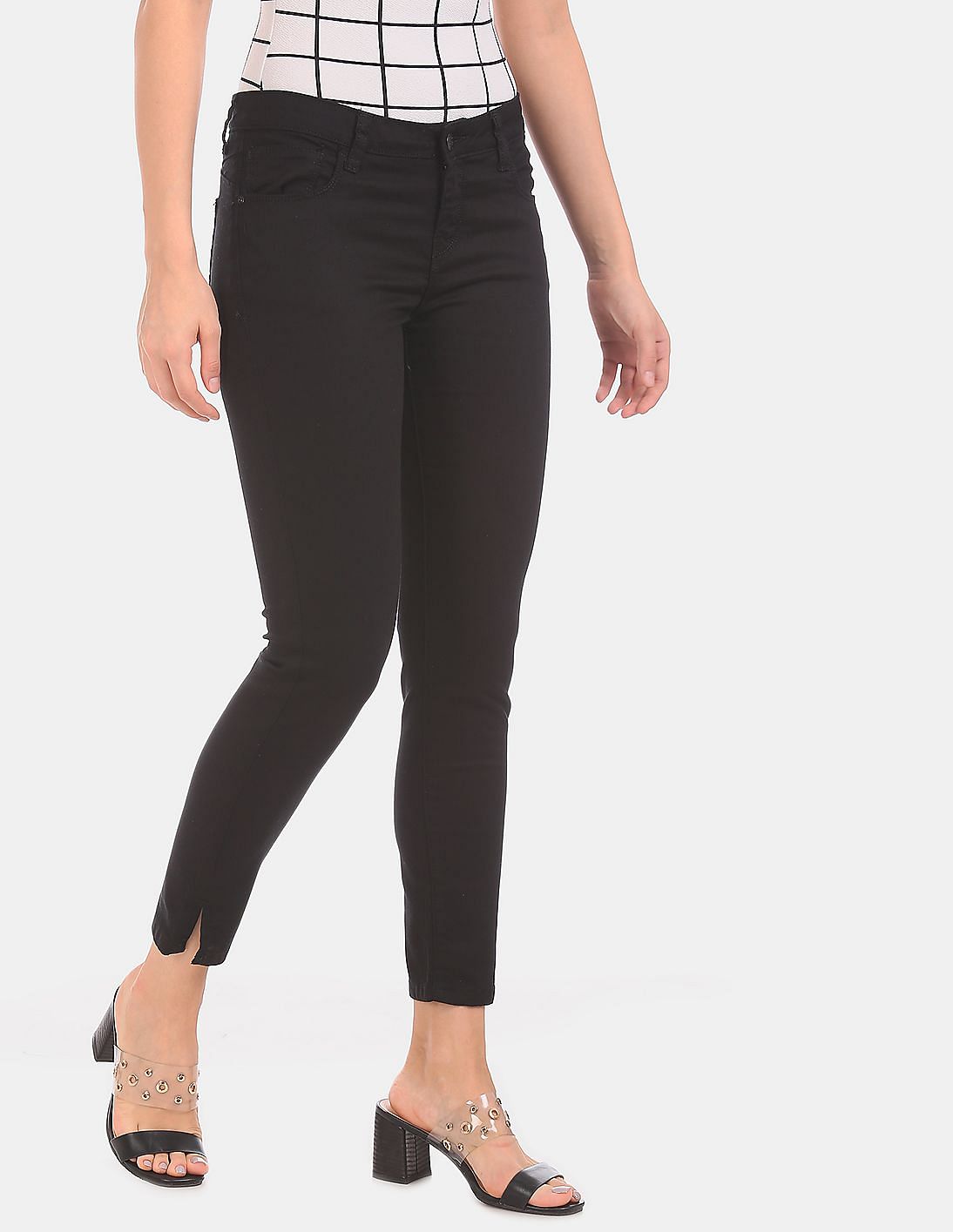 black slim jeans womens