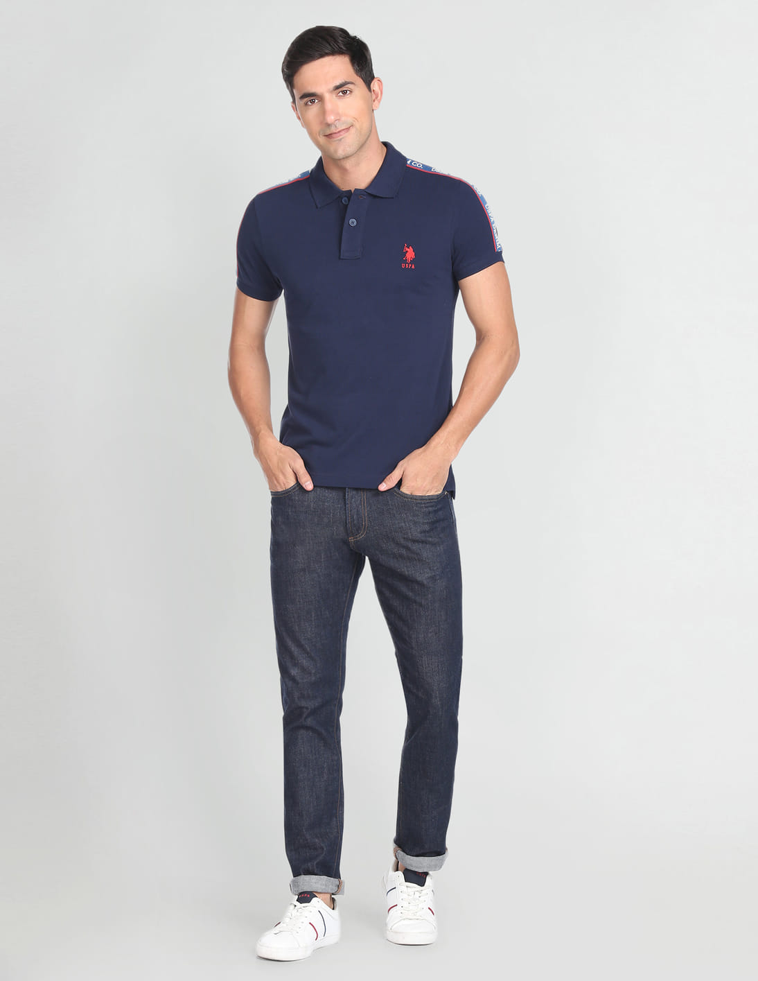 Buy U.S. Polo Assn. Denim Co. Solid Cotton Polo Shirt - NNNOW.com
