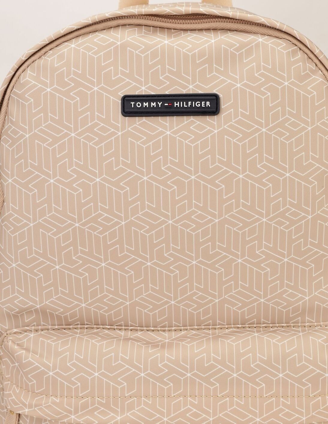 Buy Tommy Hilfiger Logo Beige Nylon Backpack - NNNOW.com display picture 1