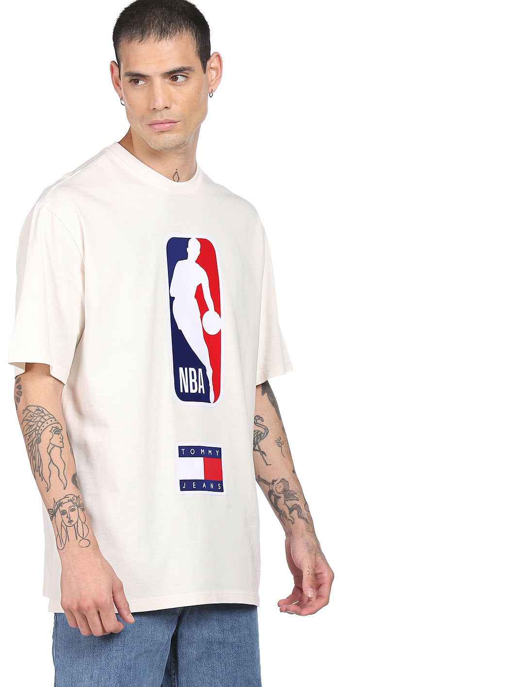 Buy Tommy Hilfiger Tommy Hilfiger X NBA Men Off White Brand Applique ...