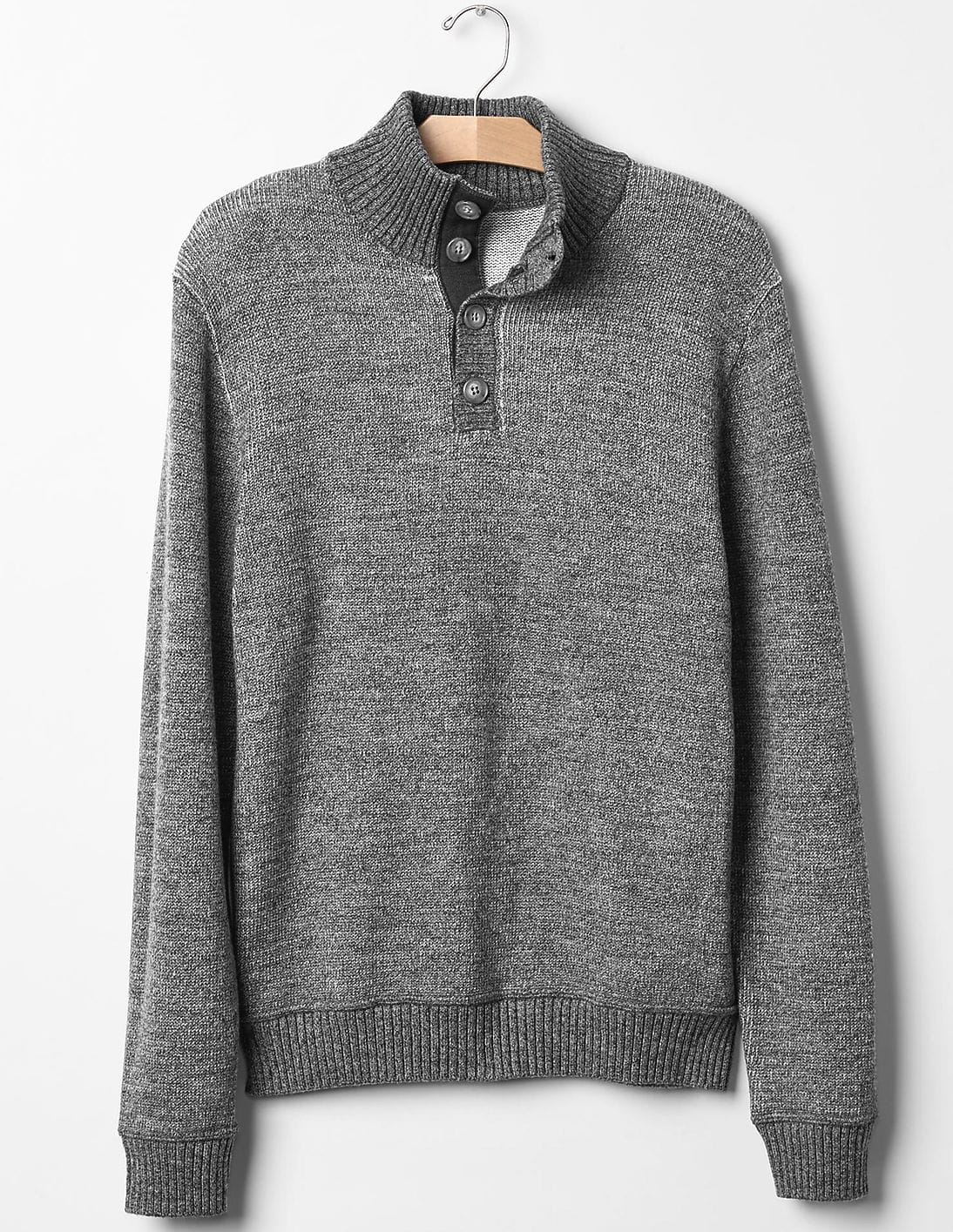 Buy GAP Men Men Grey Heathered Mock Neck Sweater - NNNOW.com