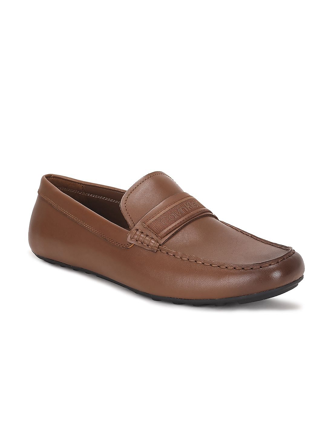 Buy Calvin Klein Men Brown Square Toe Loafers - NNNOW.com