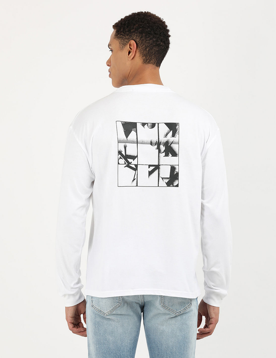 [カルバンクライン] REGULAR FIT SLEEVE MONOGRAM T-SHIRT☆☆ Calvin Klein Short Sleeve Monogram Logo T-Shirt Brilliant