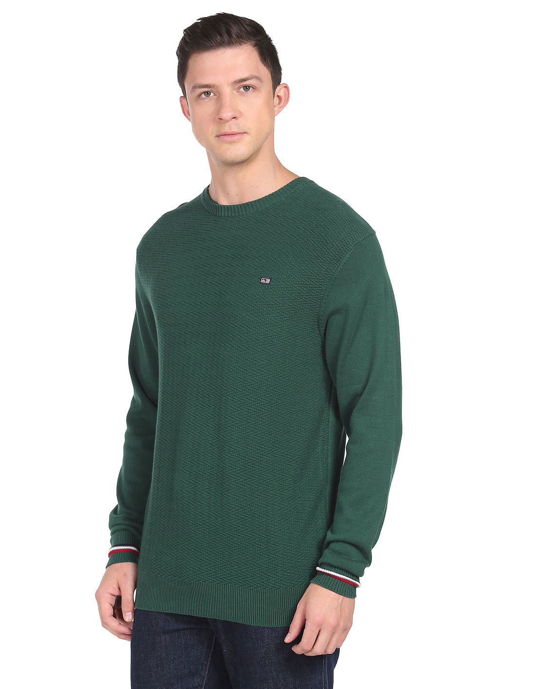Buy Arrow Sports Round Neck Pattern Knit Sweater - NNNOW.com