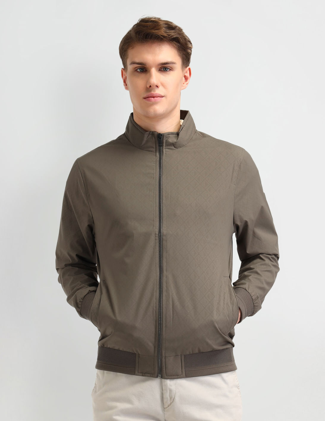 Buy Arrow Sport Textured Regular fit Wind Cheater - NNNOW.com