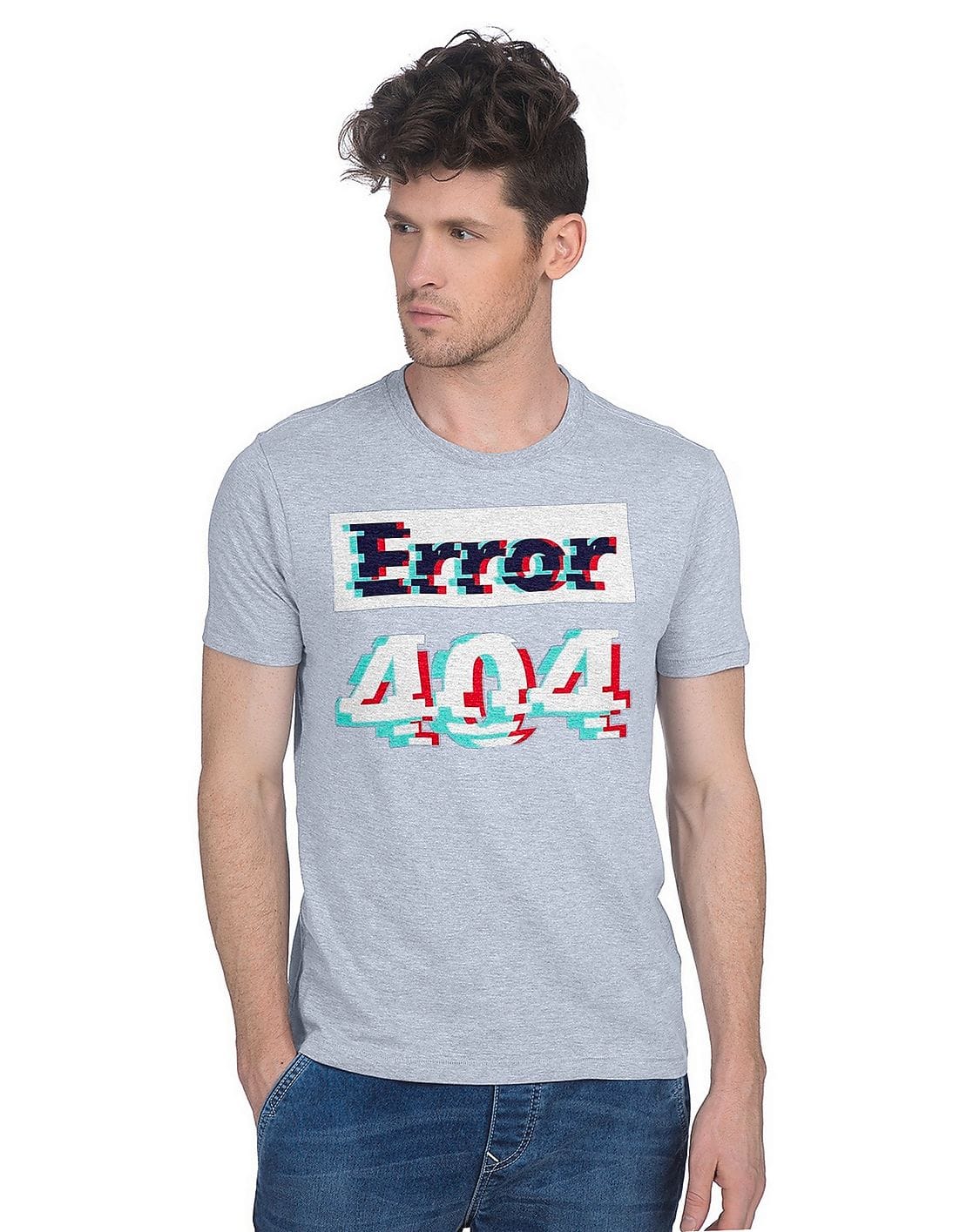 Buy Men Slim Fit Printed T-Shirt online 