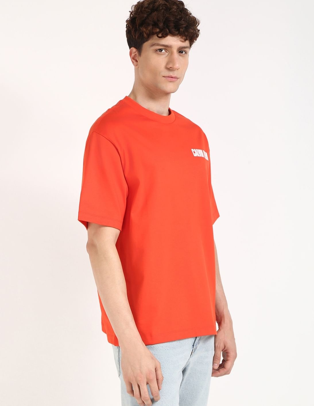 Buy Calvin Klein Jeans Logo Relaxed Fit Cotton T Shirt