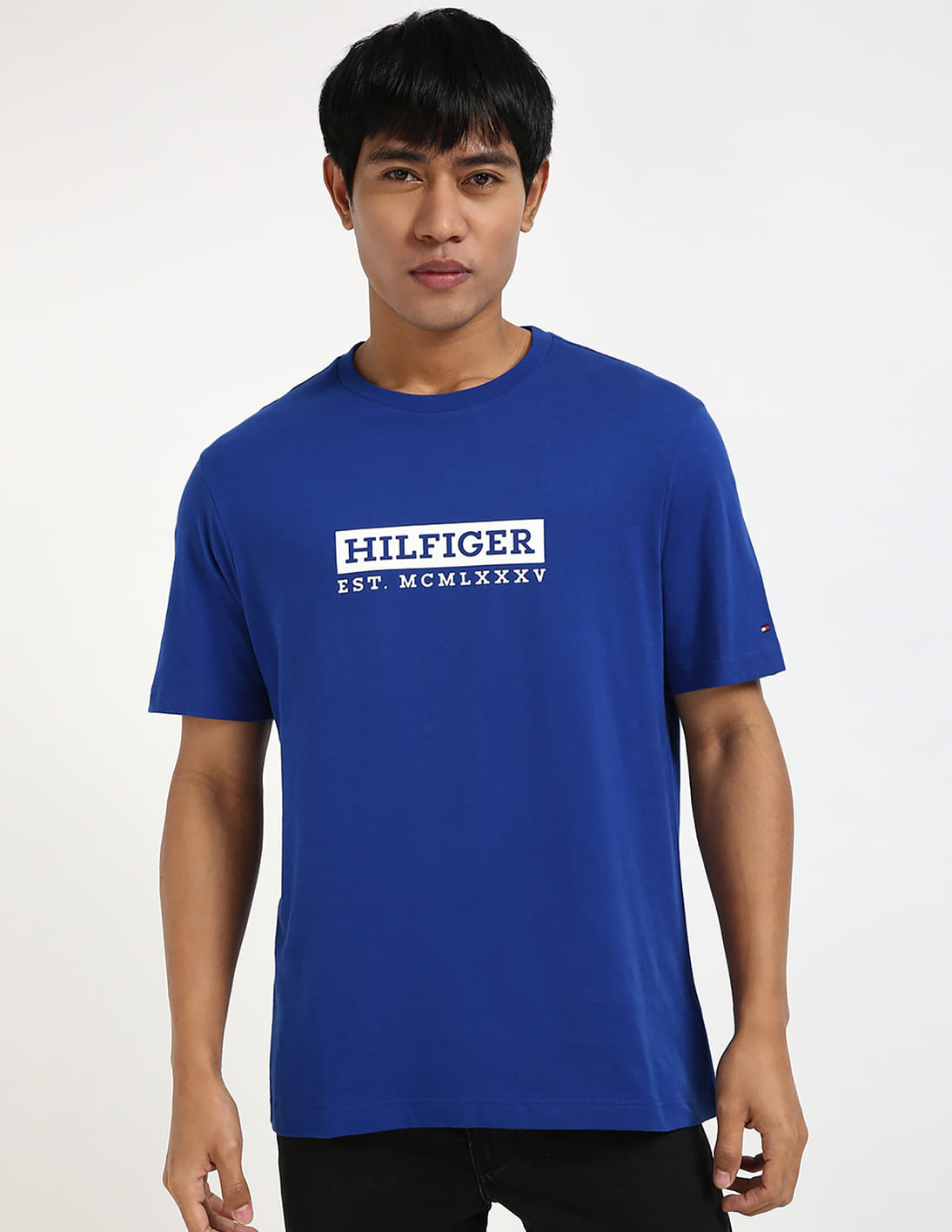 Buy Tommy Hilfiger S25HMKT737 BLUE Mens T-Shirt - NNNOW.com