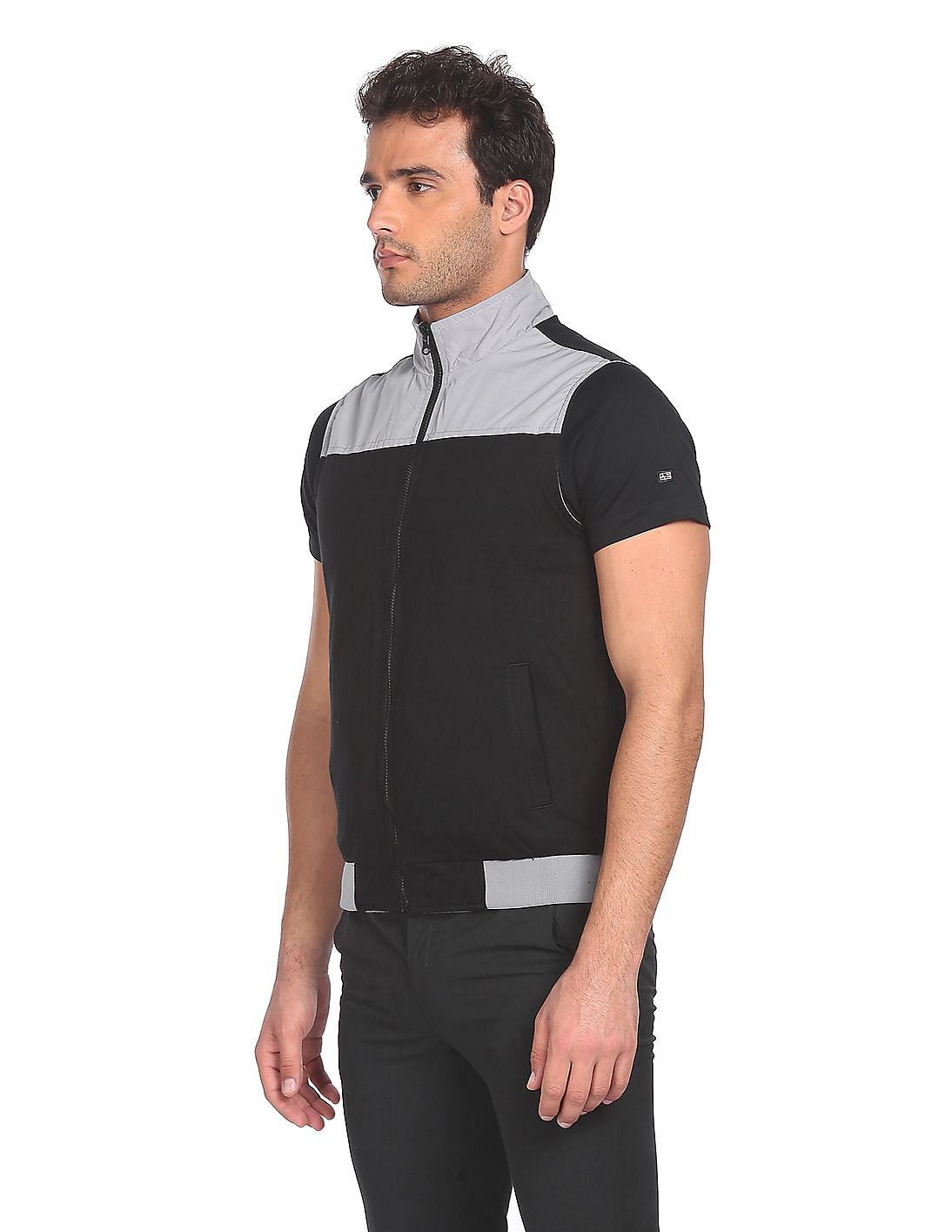 Buy Arrow Sleeveless High Neck Jacket - NNNOW.com