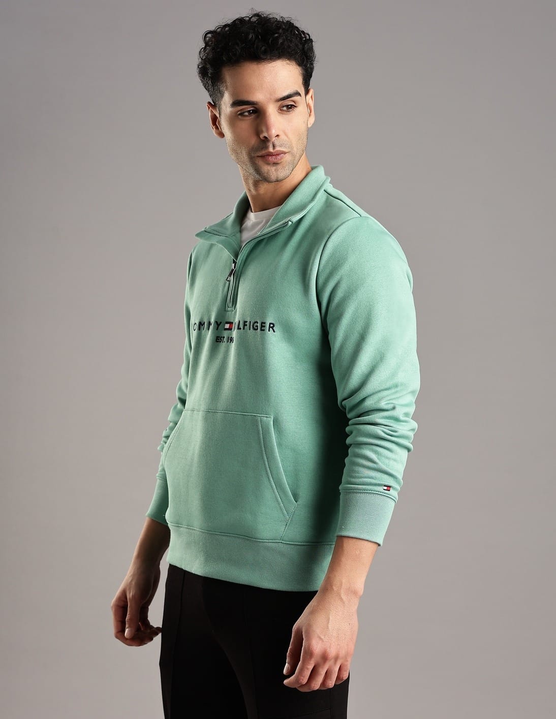 Buy Tommy Hilfiger Embroidered Logo Regular-Fit Cotton Sweatshirt