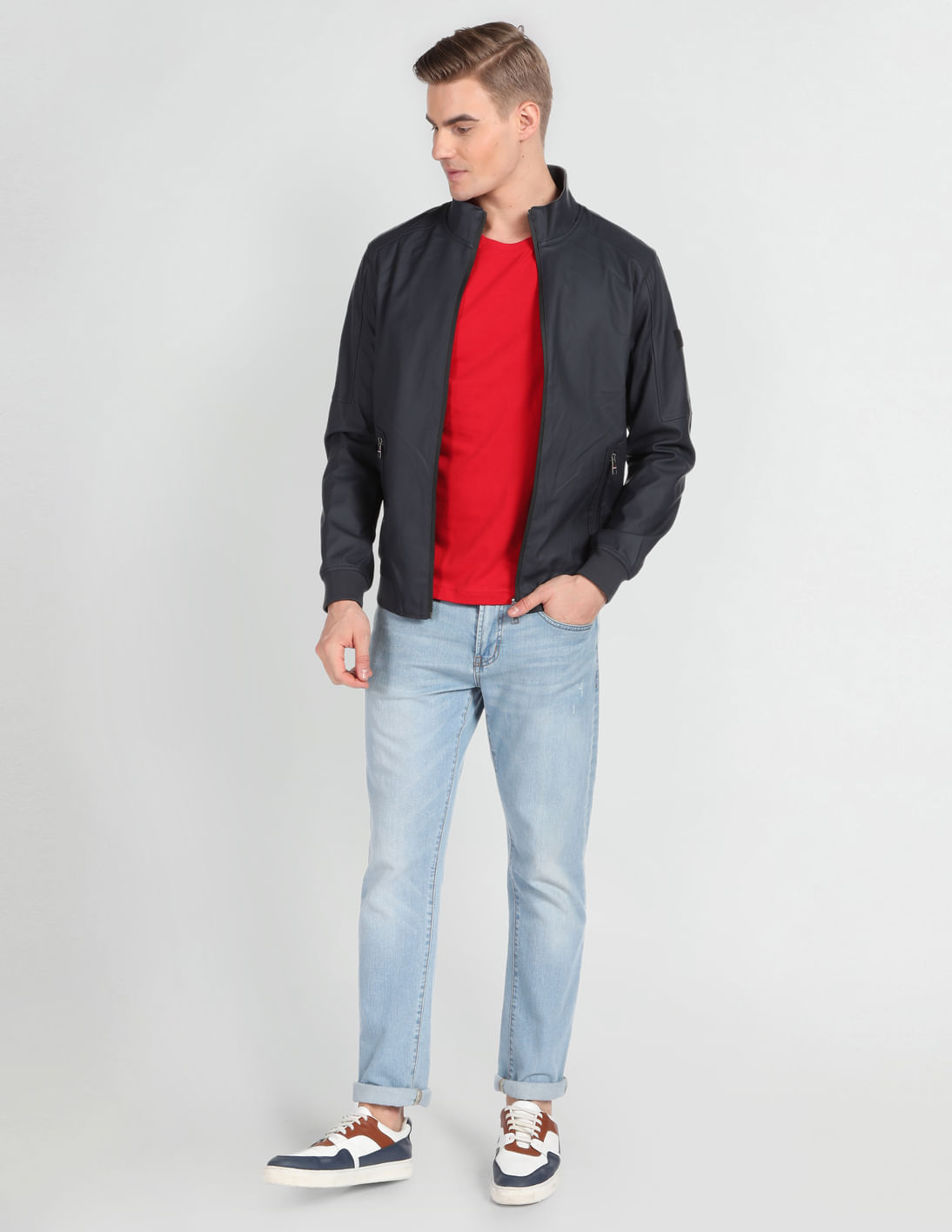 Buy Arrow Sports High Neck Reversible Jacket - NNNOW.com