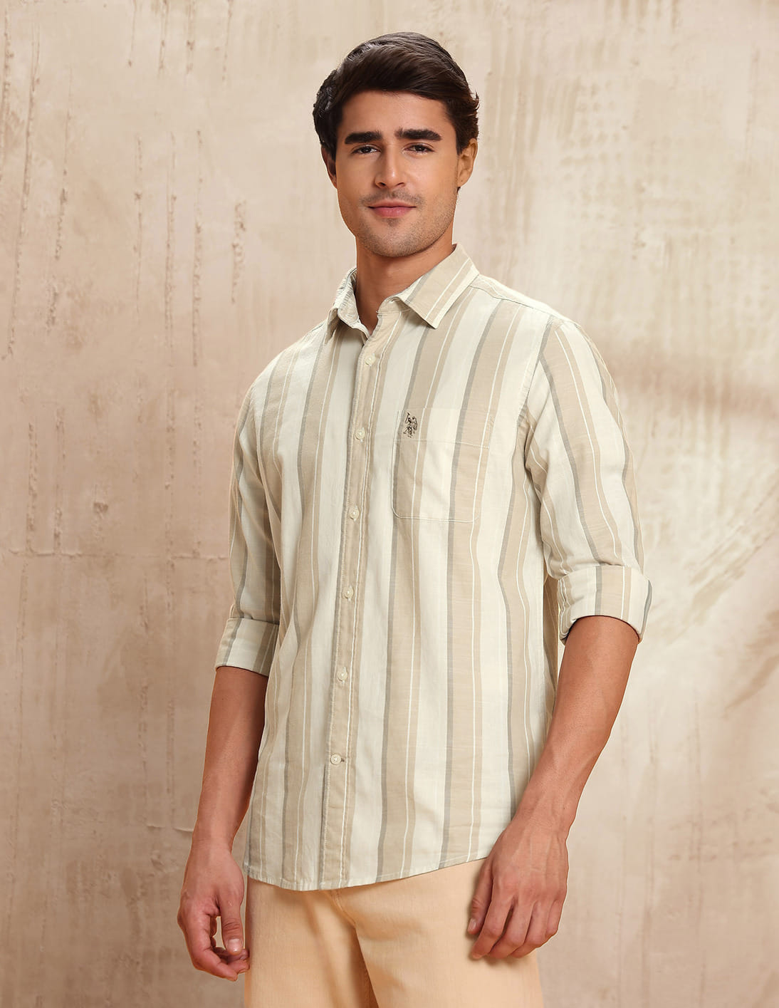 Buy U.S. Polo Assn. Denim Co. Slim Fit Vertical Striped Shirt