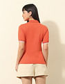 U.S. Polo Assn. Women Regular Fit Solid Polo Shirt